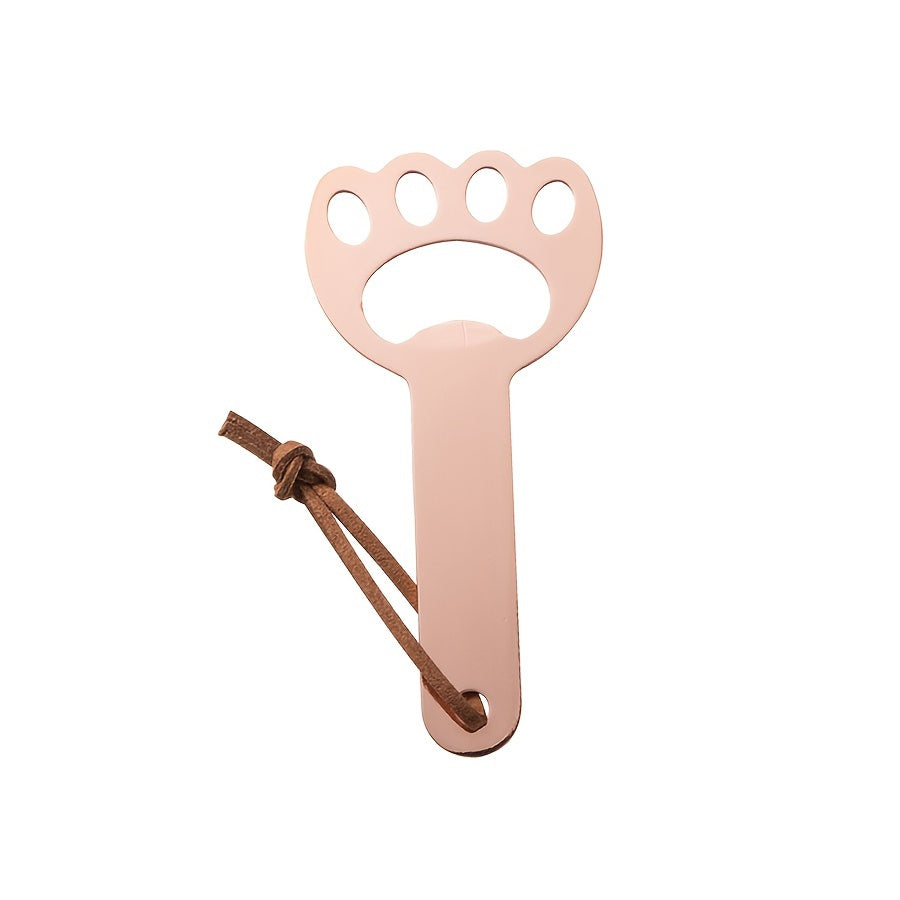 Stainless Steel Cat Claw Beer Opener with Wooden Handle
