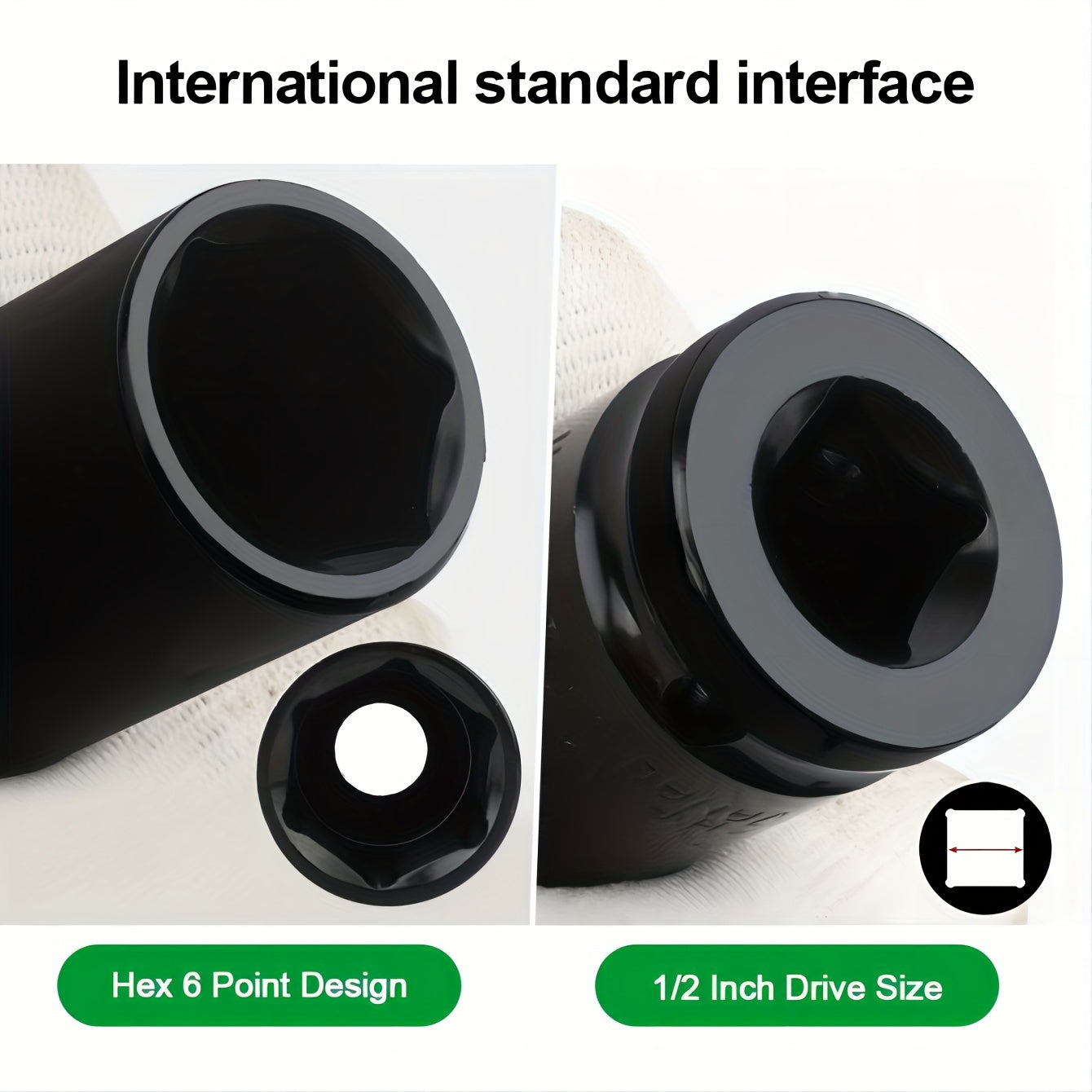 10pcs Impact Sleeve Wrench Adapter Set 1/2 Inch Deep Drive Carbon Steel