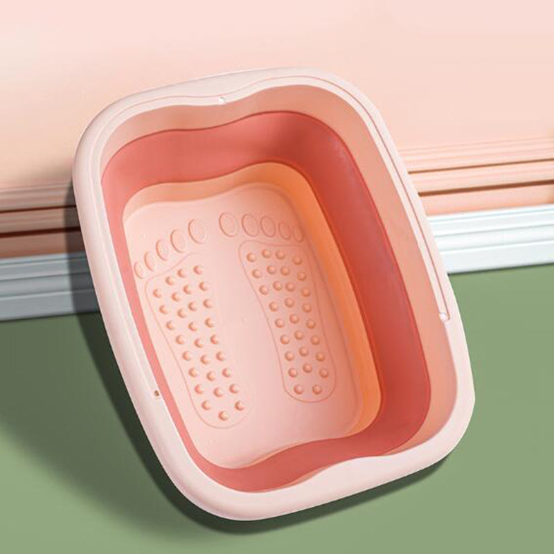 Bañera plegable para pies con masajeador y bandeja para remojar para pies grandes