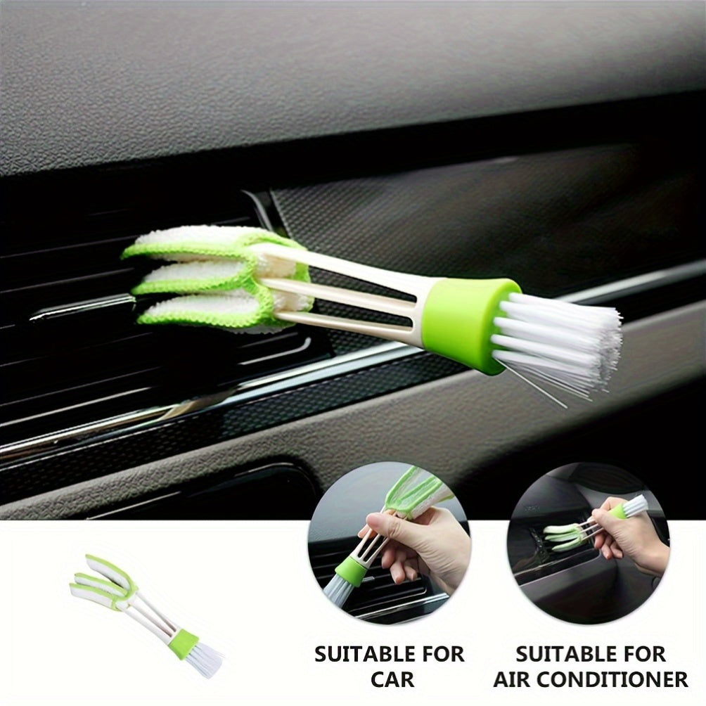2-Pack Multi-Purpose Manual Vent Dusting Brush and Detailing Cleaner Tool Made of Durable PP