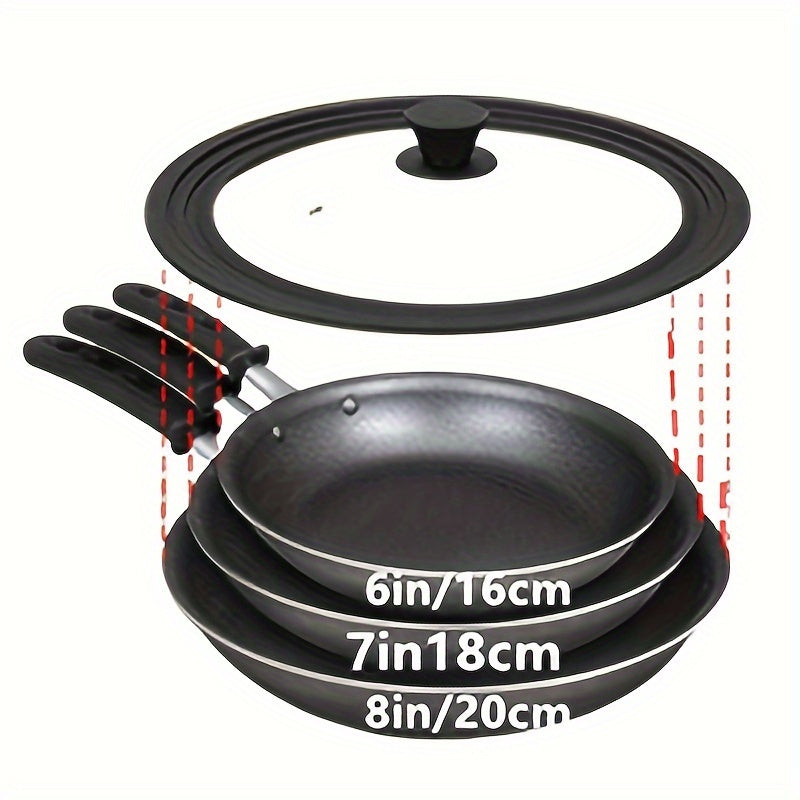 Tempered Glass Cookware Lid with Silicone Ring for 15.24cm-33.02cm Pans