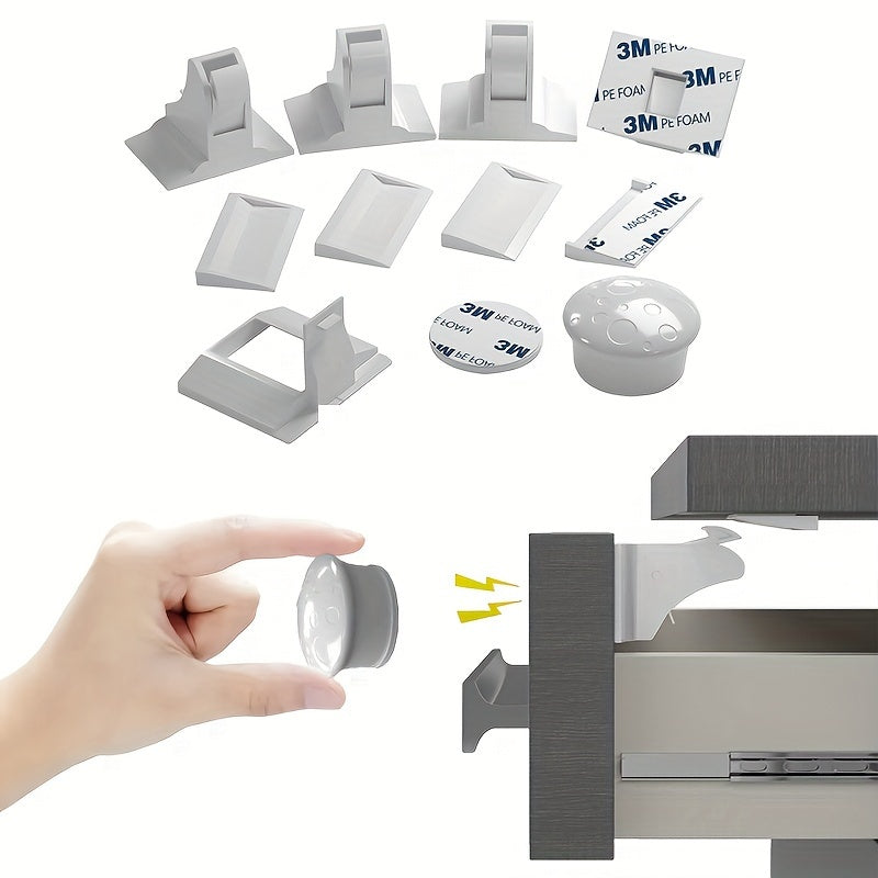 4 ta magnetli bolalar xavfsizlik qulflari shkaflar va chiroqlar uchun