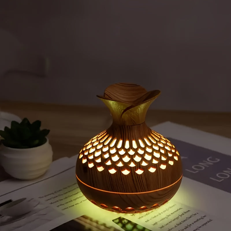 Wood Grain Aromatherapy Diffuser Humidifier USB Powered Air Purifier for Room