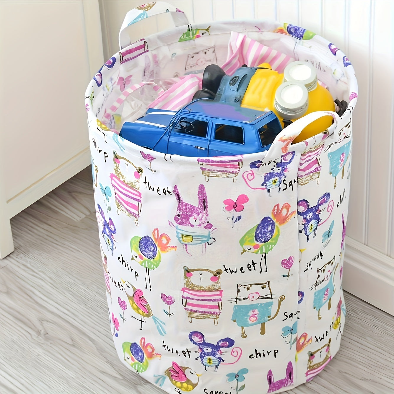 Large Capacity Foldable Laundry Basket with Nordic Design for Bathroom Bedroom Dorm