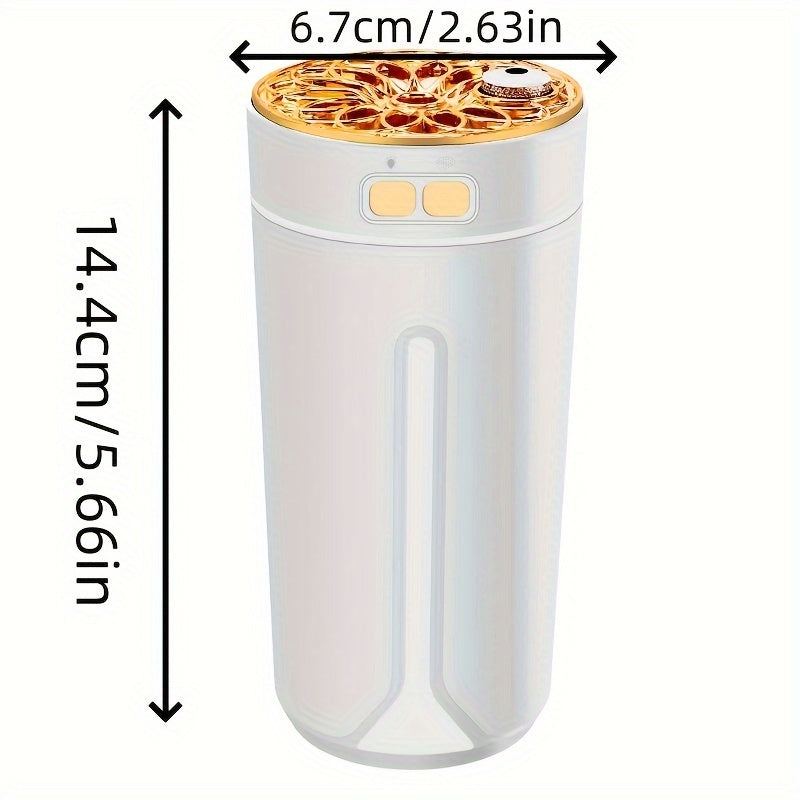 Портативный увлажнитель для автомобиля с цветной подсветкой и диффузором эфирных масел для дома и автомобиля
