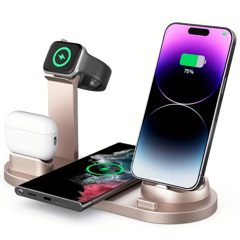 Cargador inalámbrico de 15W para iPhone, Samsung, AirPods y relojes inteligentes Carga rápida