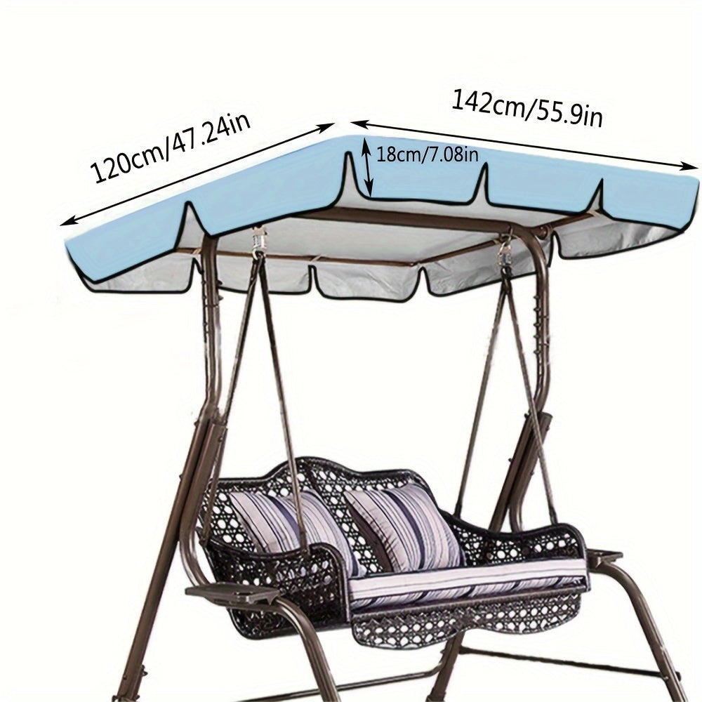 Qora rangda yashil trim bilan mustahkam suv o'tkazmaydigan osma soyabon qopqog'i. Changdan himoya qilish va barcha mavsumlarda foydalanish uchun sozlanadigan tasmalarga ega.
