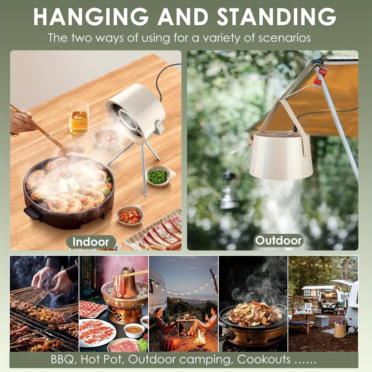 Kuchlanishi ≤36V bo'lgan oshxona uchun portativ USB bilan ishlaydigan range hood.