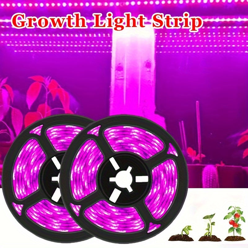 USB-Powered LED Grow Light Strip for Hydroponic and Greenhouse Plants Adjustable Length