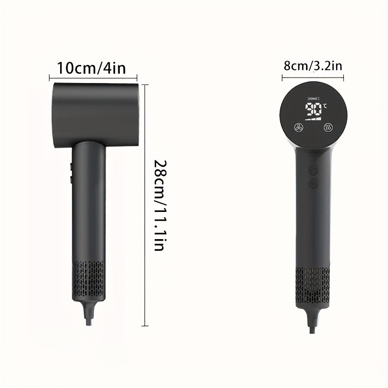 Secador de pelo profesional 8000W motor sin escobillas pantalla digital LED control de temperatura iónica mango plegable