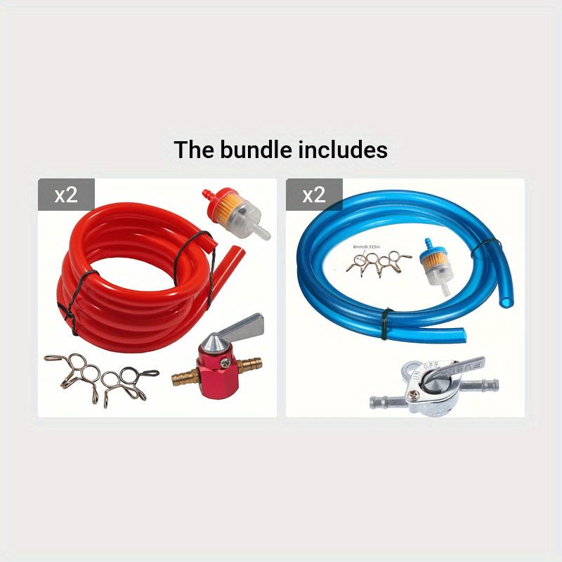 Flexible Fuel Pipe Hose Kit for Motorcycles and ATVs 99.97cm Spare Replacement