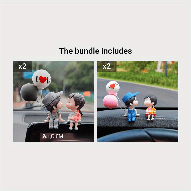 Yoqimli Avtomobil Ichki Dekoratsiyasi Kattalar uchun Rasmli Juftliklar Harakat Figuralari Sovgʻa uchun Qizlar