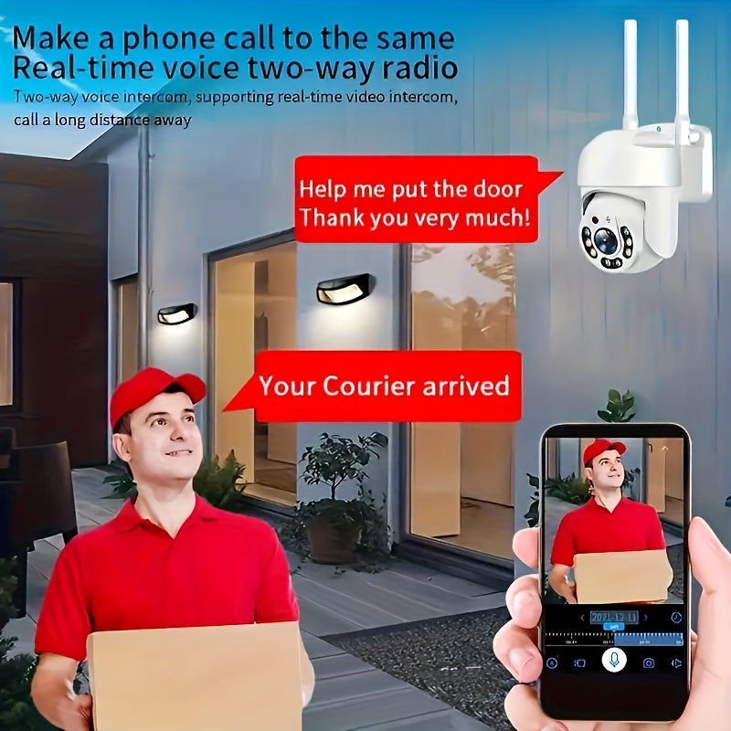 WiFi xavfsizlik kamerası, to'liq rangli kunduz va kechqurun ko'rish, AI harakatni aniqlash, ikki tomonlama audio, 360 gradusli panoramik uy monitoringi