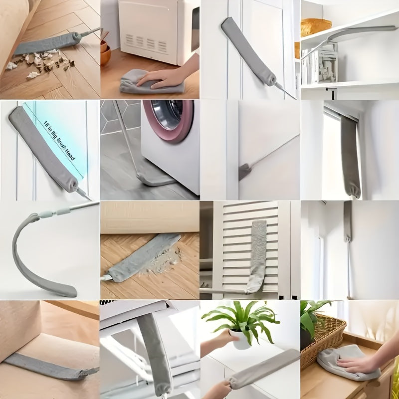 Washable Retractable Crevice Dusting Brush for Sofa Furniture Floor Cleaning