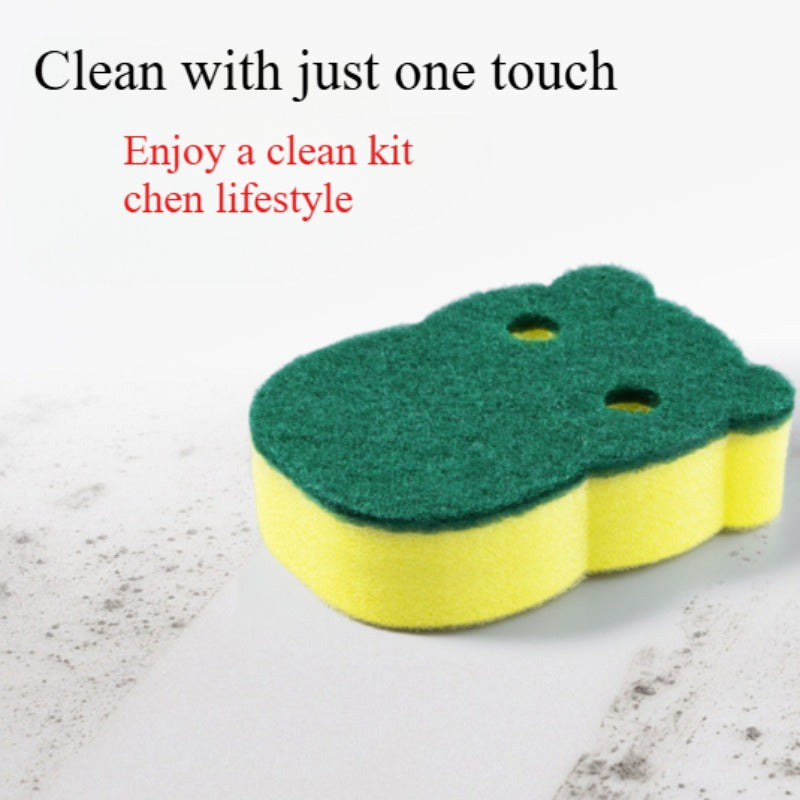 Set of 10 Bear-Shaped Natural Sponges for Kitchen and Household Cleaning