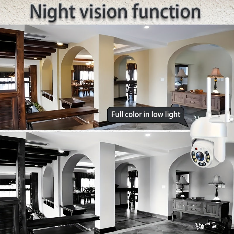 1080P HD PTZ Security Camera with Audio Auto-Tracking 360° Panoramic Night Vision