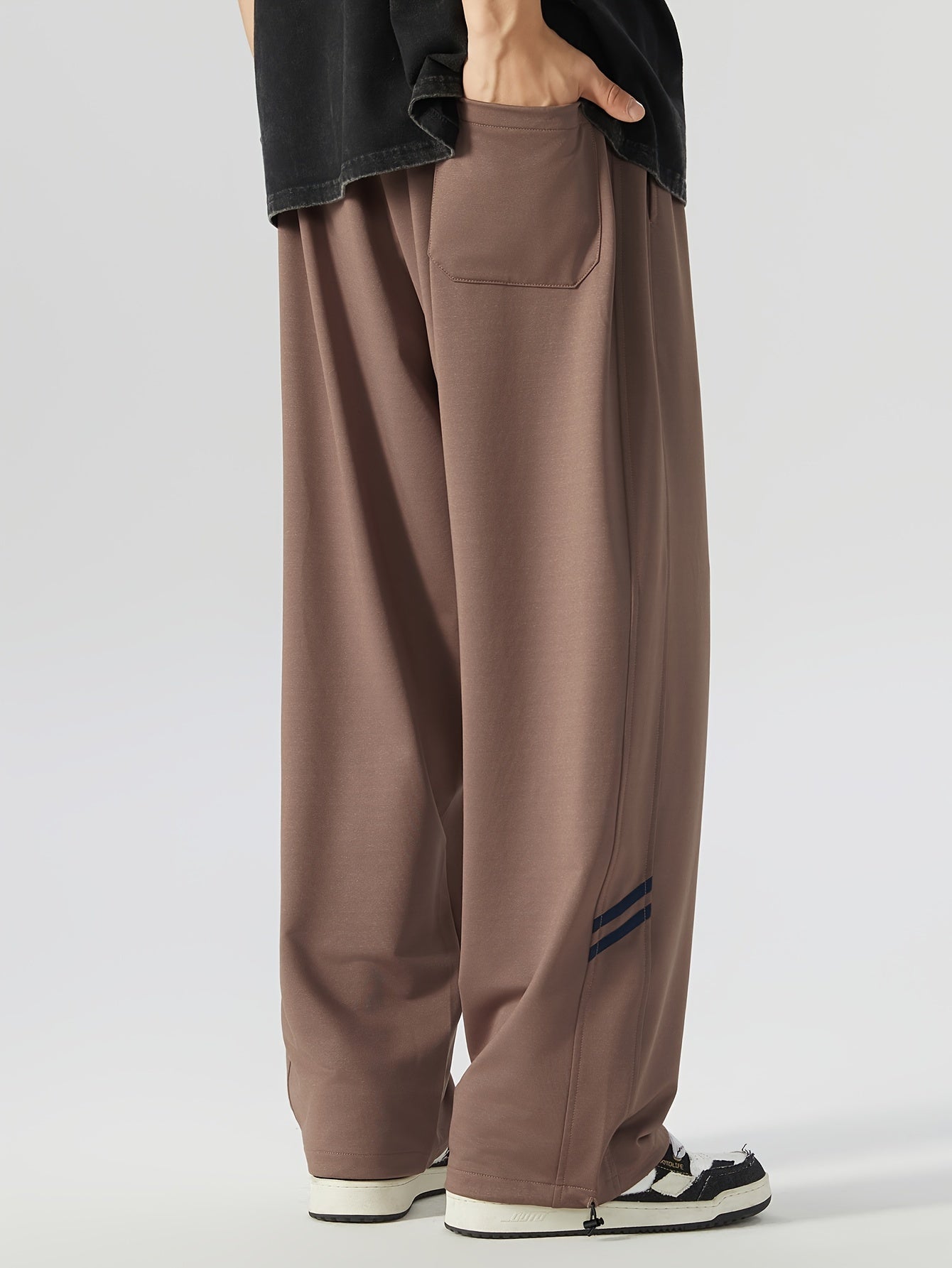 Men's Plus Size Joggers Loose Fit Geometric Knit Fabric All-Season Sports Pants