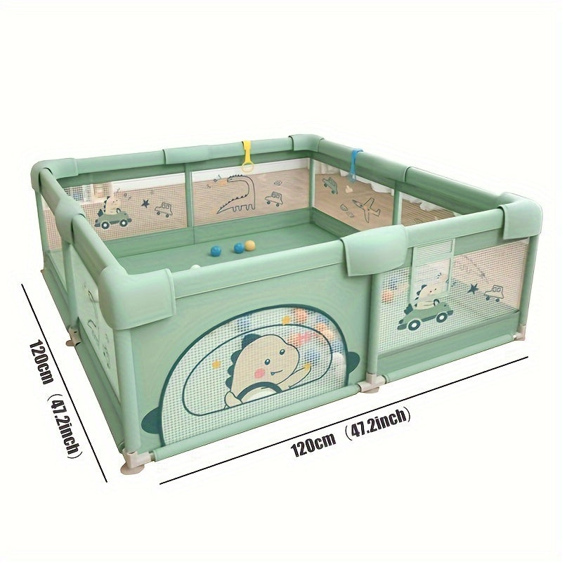 Kids Playpen Green Metal Indoor Outdoor Safety Play Yard with Spacious Child Play Zone