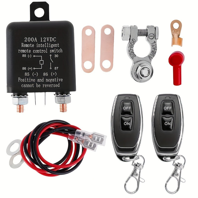 12V Car Wireless Remote Switch Relay 200A Circuit Breaker Power Protection