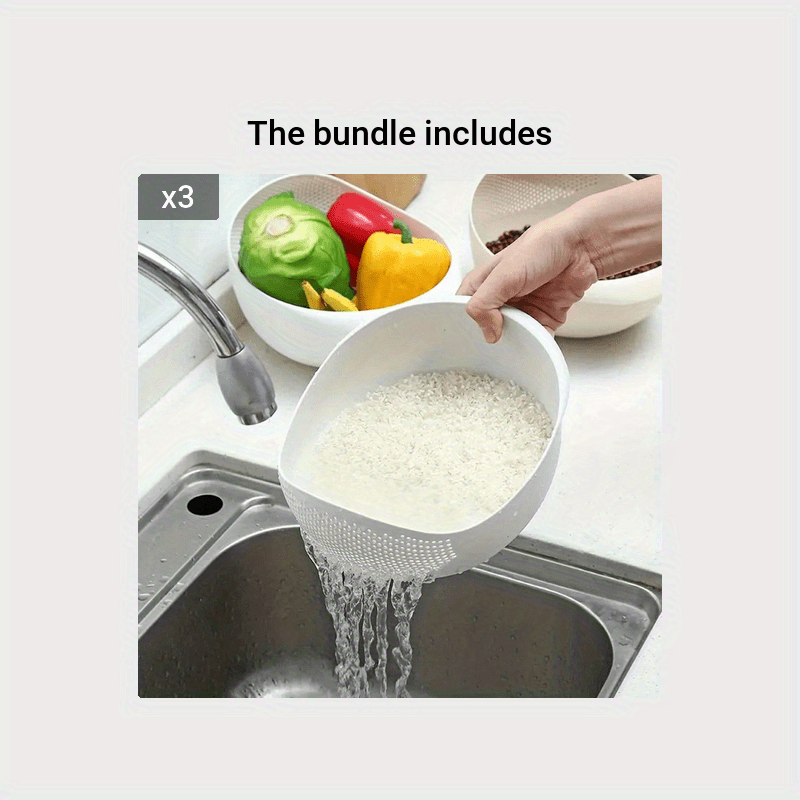 Multifunctional Kitchen Washing Basket Basin for Vegetables Fruits Pasta Rice Strainer