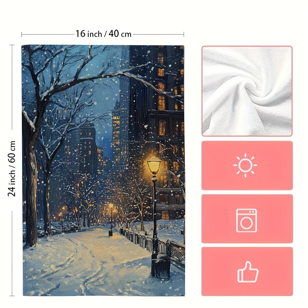 Set of 2 Ultra Soft Kitchen Towels 40x60cm Absorbent Holiday Decor