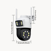 Dual Lens Security Cameras Wireless 5G WiFi 4MP HD Pan Tilt Human Tracking Night Vision Waterproof