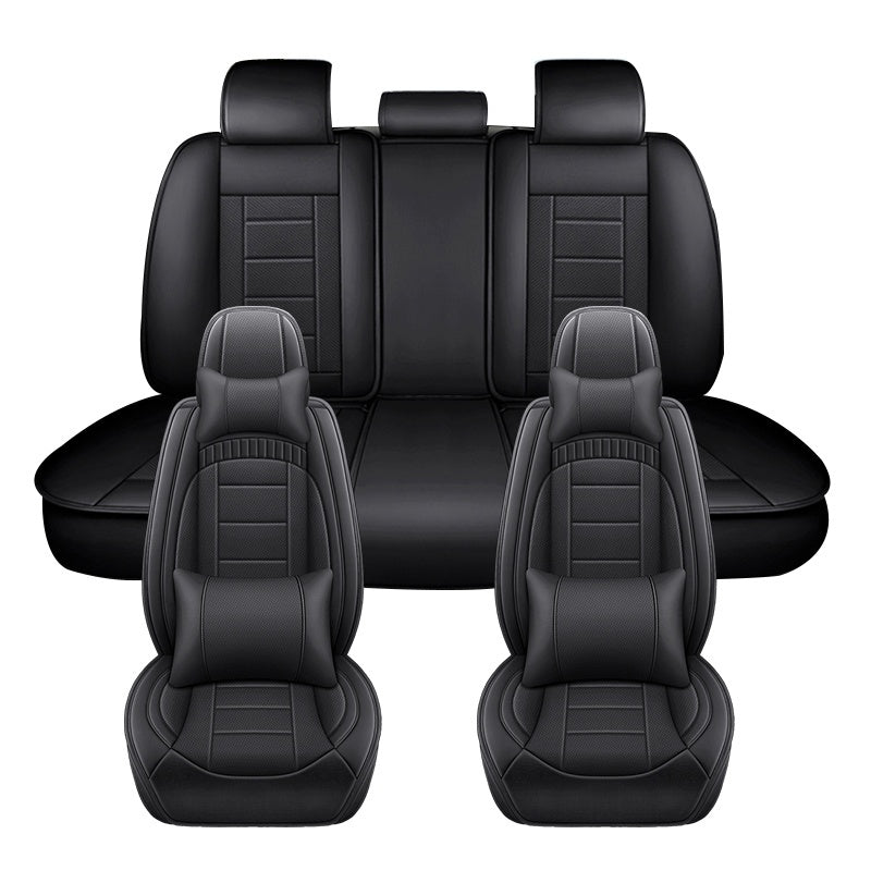 Набор чехлов для сидений для всех сезонов из искусственной кожи, полное покрытие, автомобильные аксессуары