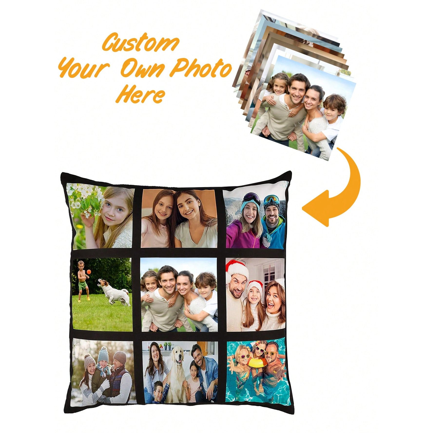 Custom Single-Sided Printed Pillowcase for Kids Pets and Events Soft Polyester