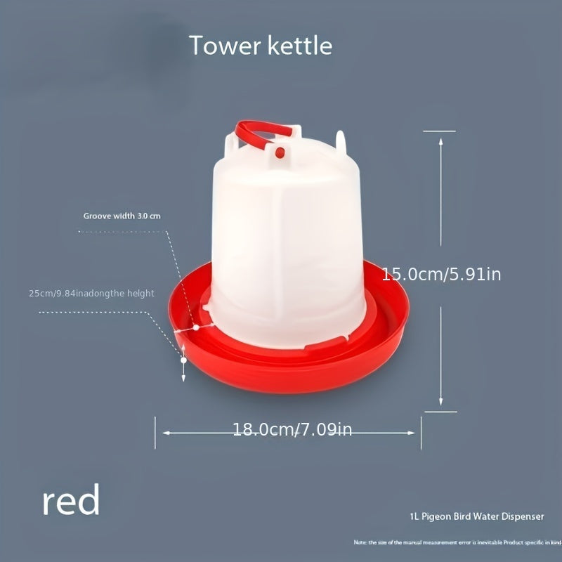 Automatic Bird Waterer and Feeder for Chickens Ducks Geese Quails Small Birds Durable Plastic