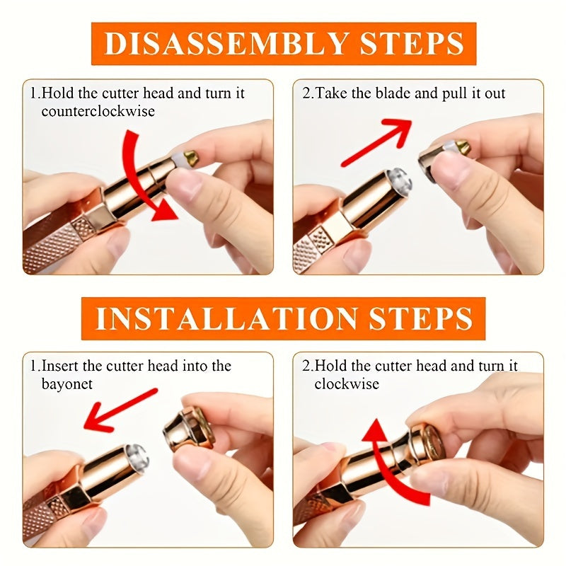 Women's 2-in-1 Eyebrow Razor and Facial Hair Remover with LED Light