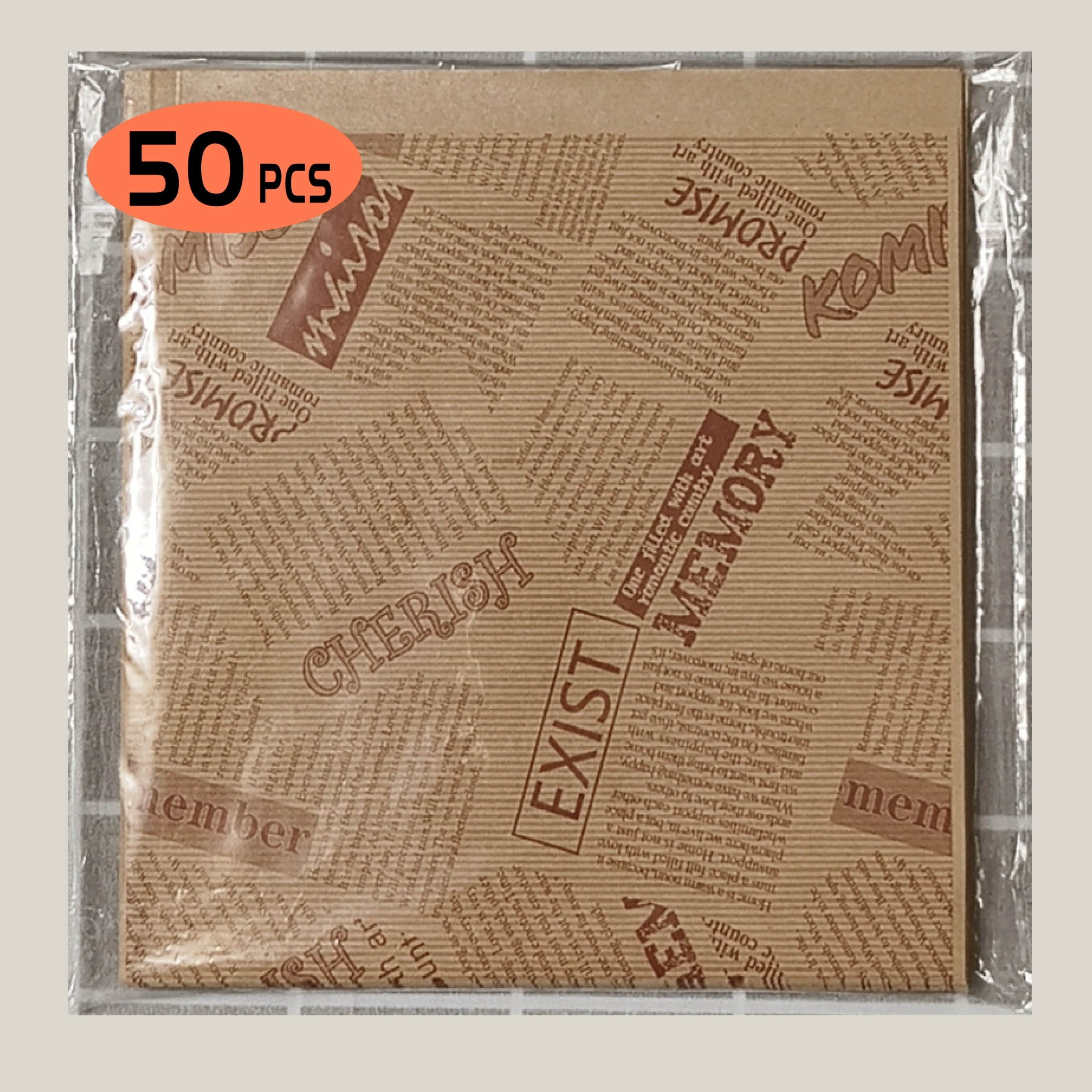 Oil Proof Waterproof Paper Bags 50/100pcs Corner Opening for Food Storage