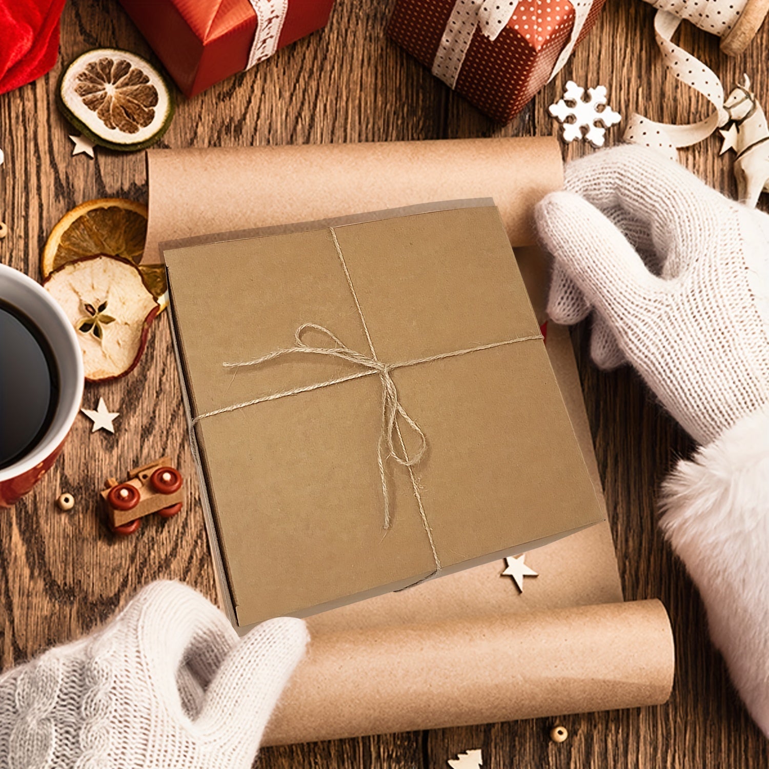 Set of 15 Paper Cardboard Gift Boxes 20.32cm with Lids for Christmas Bridesmaid Gifts