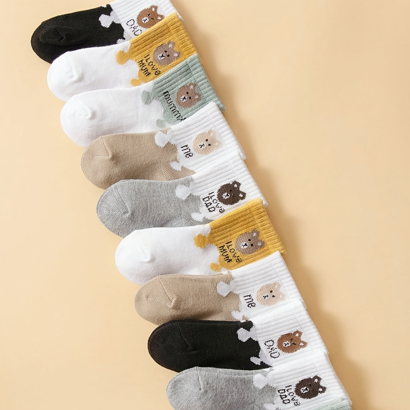 Baby Socks 10 Pairs for Infants All-Season Knit Animal Pattern Knee-Length