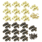 10pcs Antique Bronze Iron Padlock Hasps with Screws 27x32mm for Jewelry Boxes Furniture Hardware
