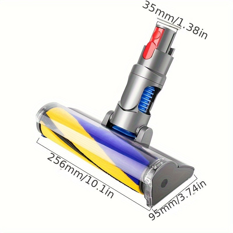 Compatible Vacuum Cleaner Brush Head for Hardwood Floors Red and Blue Bristles