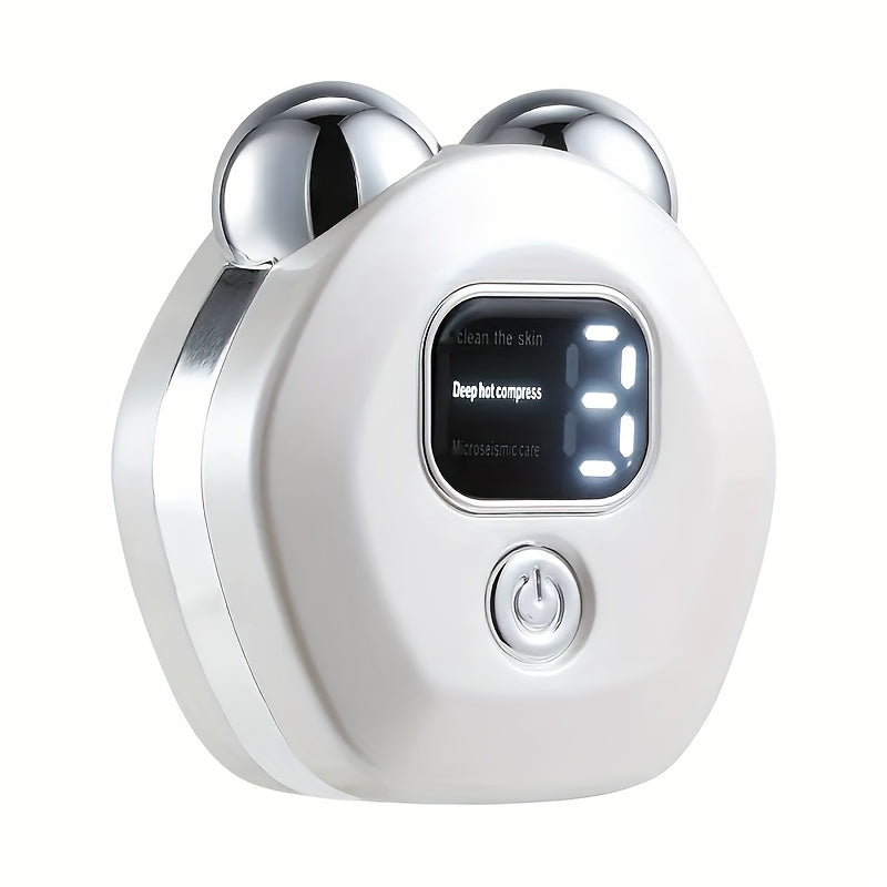 Portable Facial and Neck Massager with 3 Heating Vibration Modes USB Rechargeable Skincare Relaxation