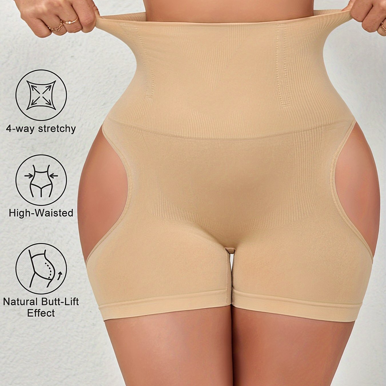 High-Waisted Tummy Control Panties for Women with Buttocks Lifting Body Shaping Shorts