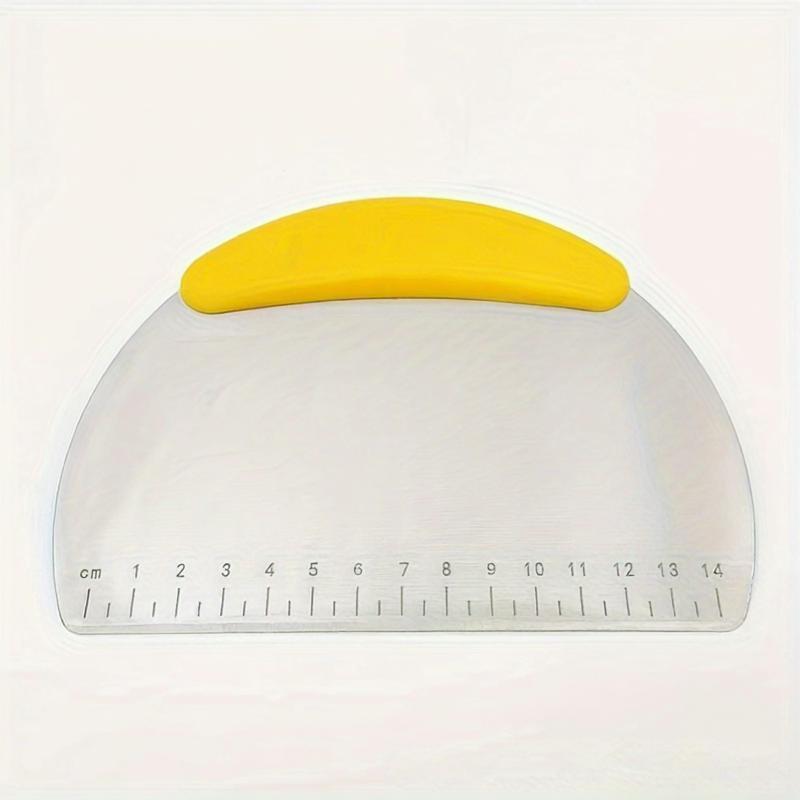 Stainless Steel Semi-Circular Dough Scraper for Baking and Noodle Dough