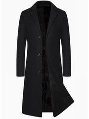 Erkaklar uchun och kulrang o'rta uzunlikdagi trenchcoat, tasodifiy turdagi turli xil yenglar, tugmachali uslub, 100% polyesterdan tayyorlangan. Kuz va qish uchun ideal, odatiy moslik.