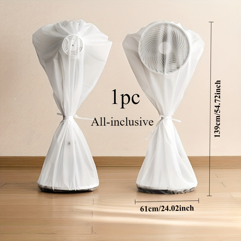 White Fan Cover Dustproof Guard for Pedestal Fans Washable Safety Protector