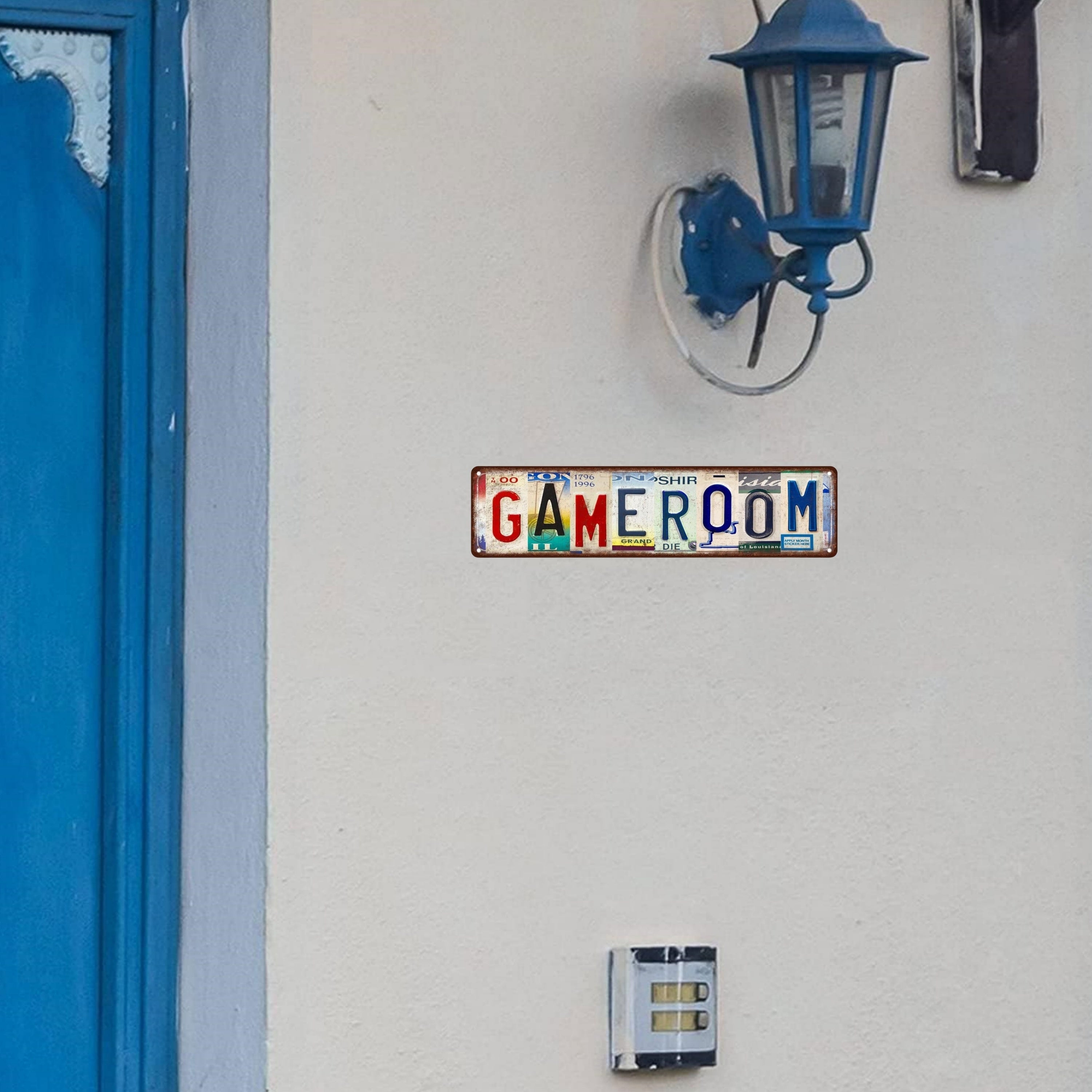 Vintage uslubidagi metall qadoq belgisi - 'O'yin xonasi' (15.75"x3.94") - Uy, restoran, bar, kafe, garaj yoki fermada bezash uchun mukammal