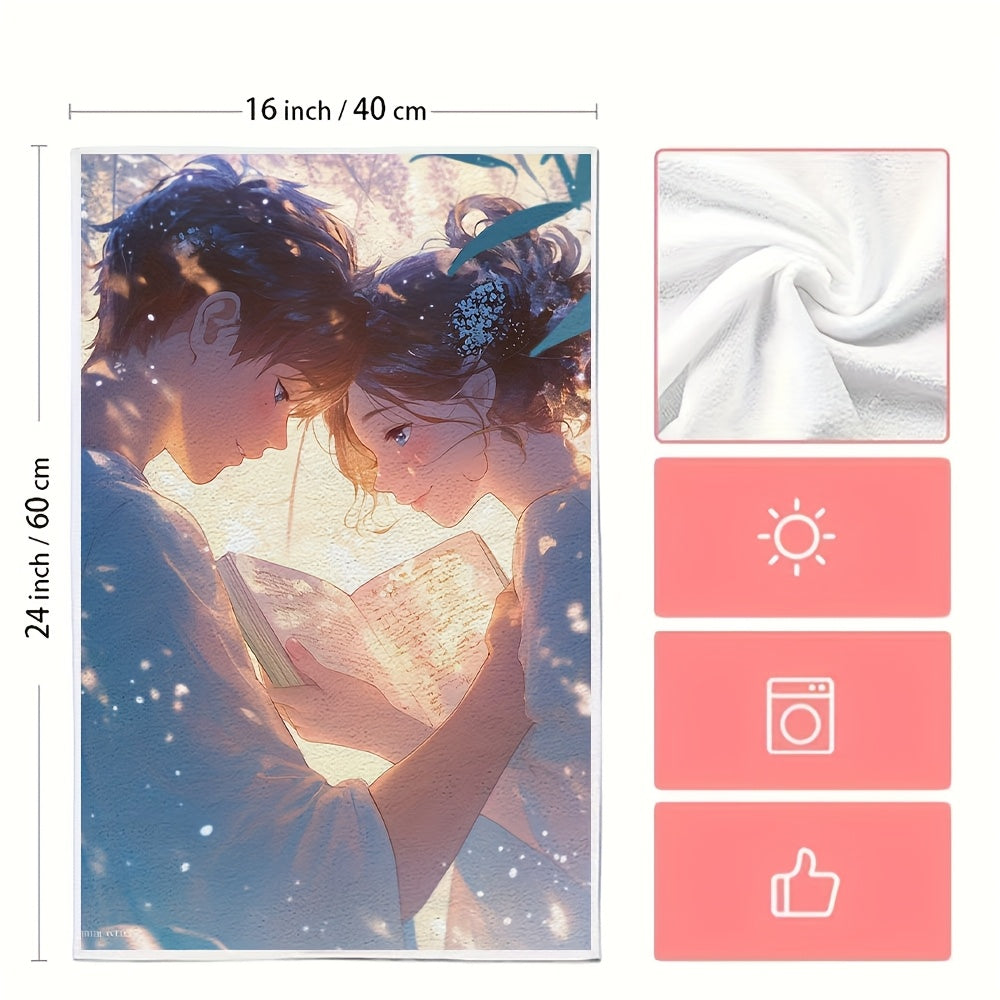 Набор из 2 мягких впитывающих кухонных полотенец для сушки посуды и праздничного декора