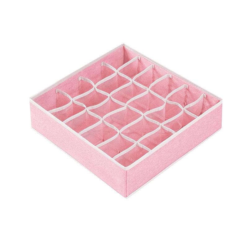 Caja de almacenamiento de ropa interior de tela con 24 compartimentos para calcetines y corbatas