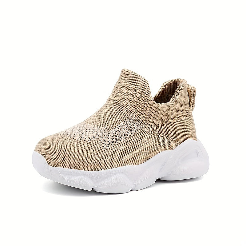Infants Toddlers Slip-On Sneakers with Anti-Slip EVA Sole Fabric Upper All-Season