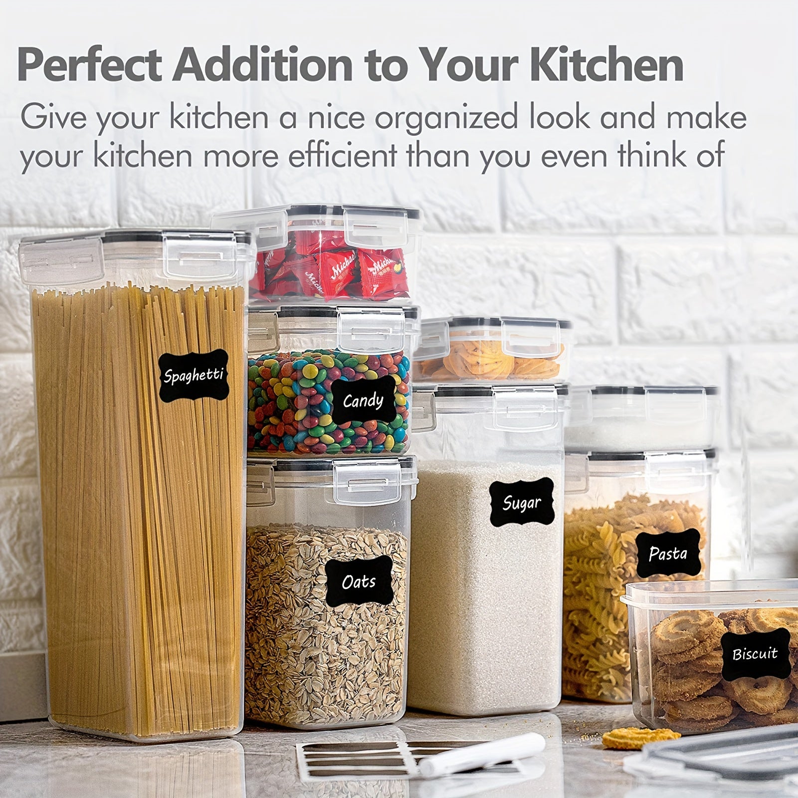 Герметичные контейнеры для хранения собачьего корма, черные, без BPA, прямоугольные, упаковка 12/24