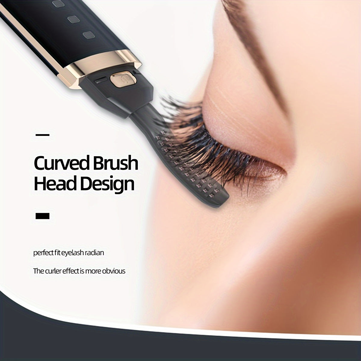 Rechargeable Electric Eyelash Curler for Women with USB Charging and Long-Lasting Curls