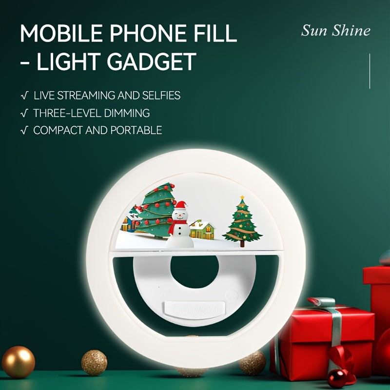 36 LED Selfie Ring Light USB Rechargeable Adjustable Brightness for Smartphone Makeup TikTok YouTube Pink White Blue Black