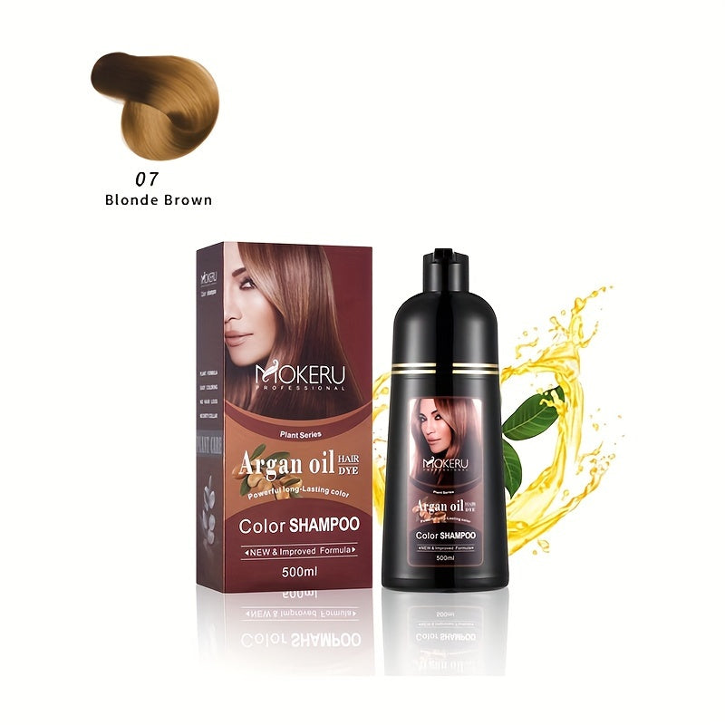 3-in-1 Argan Oil Hair Dye for Gray Coverage Unisex Paste