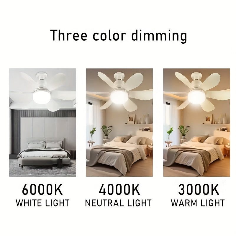 NONZHU LED Chandal Fan Yoritgich Komplekti, 3-Rangli Iliq Oq, Sovuq Oq, Dimmable, Havo Almashinuvi, E27 Poyafzali, Katta va Kichik Hajmda, Turli Xonalar uchun.