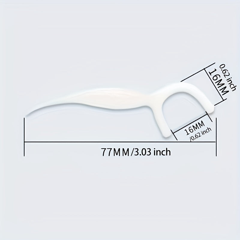 Portable Dental Floss Picks with Floss Thread and Compact Case